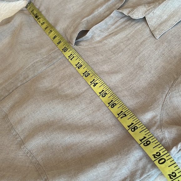 J. Jill Love Linen Women’s Small Lagenlook Asymmetrical V-Neck Tunic Top Relaxed - Picture 11 of 17